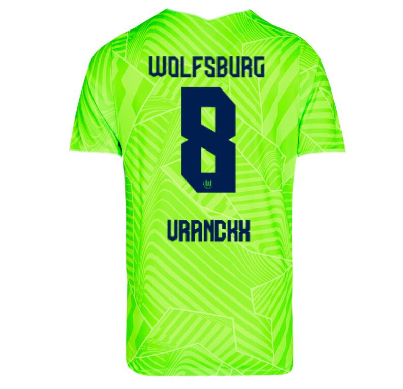 2021/22 Wolfsburg Home Kit Soccer Jersey with Vranckx 8 printing